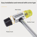Double-Sided Rubber Mallet – Soft Plastic Hammer for Jewelry, Leather Craft, Woodwork, and Flooring Installation