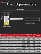 Rubber Mallet, Dual Head Soft Hammer, Insulated Detachable Handle for DIY & Home Tools,20/25/30/35/40mm