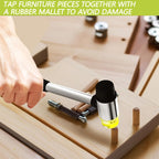 Double-Sided Rubber Mallet – Soft Plastic Hammer for Jewelry, Leather Craft, Woodwork, and Flooring Installation