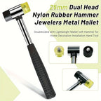 Double-Sided Rubber Mallet – Soft Plastic Hammer for Jewelry, Leather Craft, Woodwork, and Flooring Installation