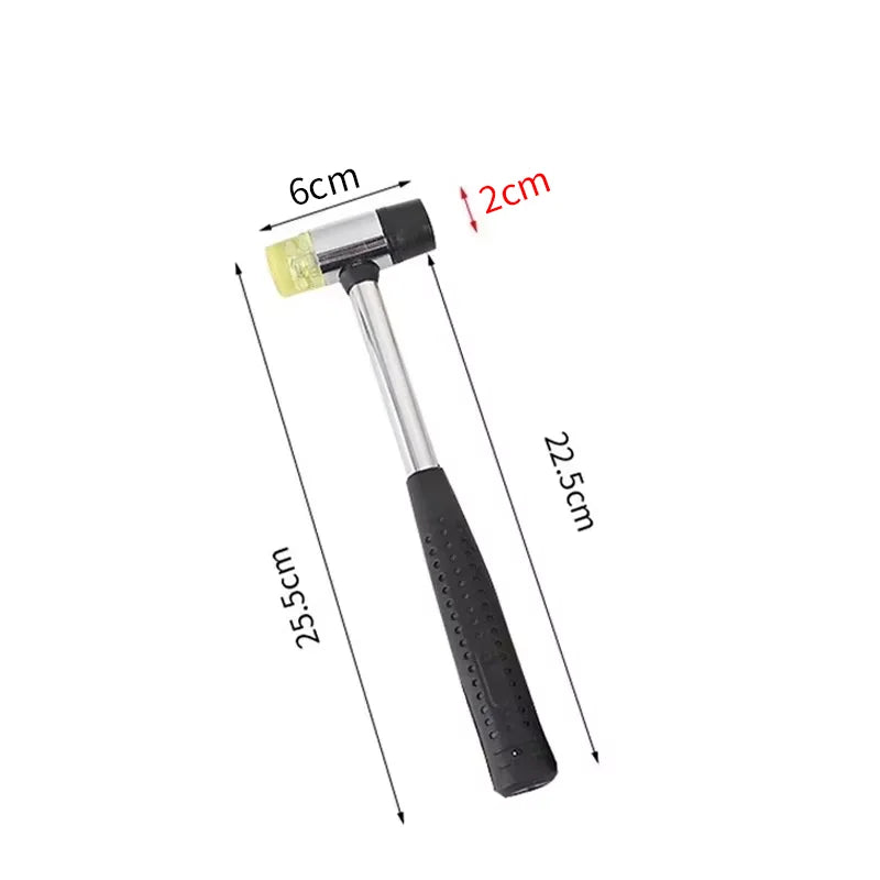 Double-Sided Rubber Mallet – Soft Plastic Hammer for Jewelry, Leather Craft, Woodwork, and Flooring Installation