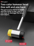 Rubber Mallet, Dual Head Soft Hammer, Insulated Detachable Handle for DIY & Home Tools,20/25/30/35/40mm