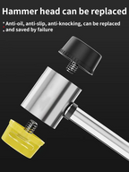 Rubber Mallet, Dual Head Soft Hammer, Insulated Detachable Handle for DIY & Home Tools,20/25/30/35/40mm