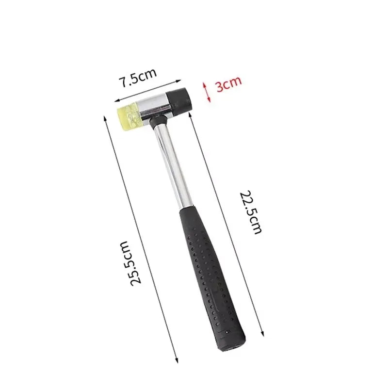 Double-Sided Rubber Mallet – Soft Plastic Hammer for Jewelry, Leather Craft, Woodwork, and Flooring Installation