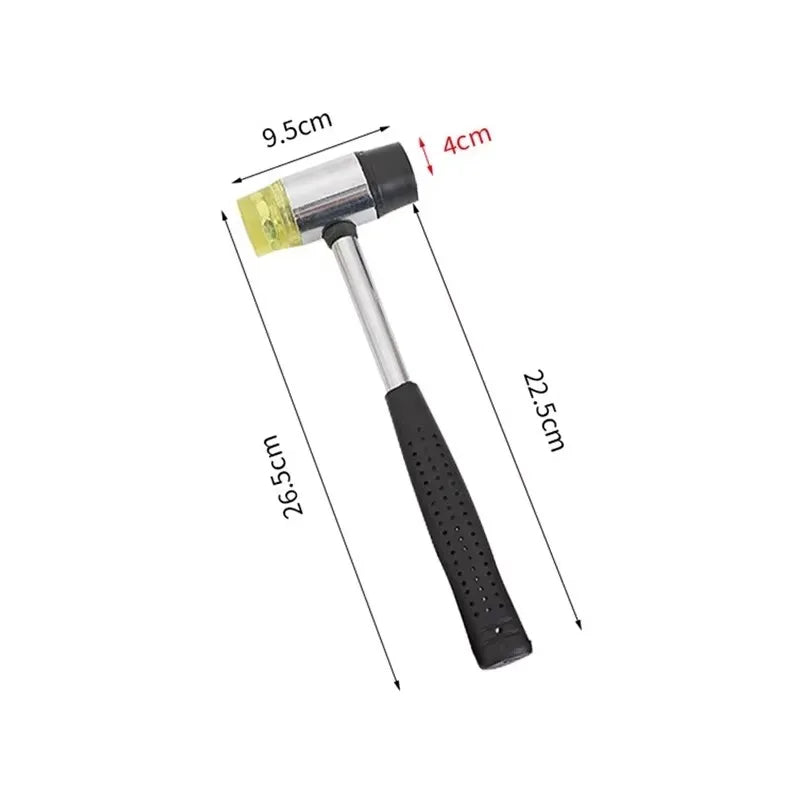 Double-Sided Rubber Mallet – Soft Plastic Hammer for Jewelry, Leather Craft, Woodwork, and Flooring Installation