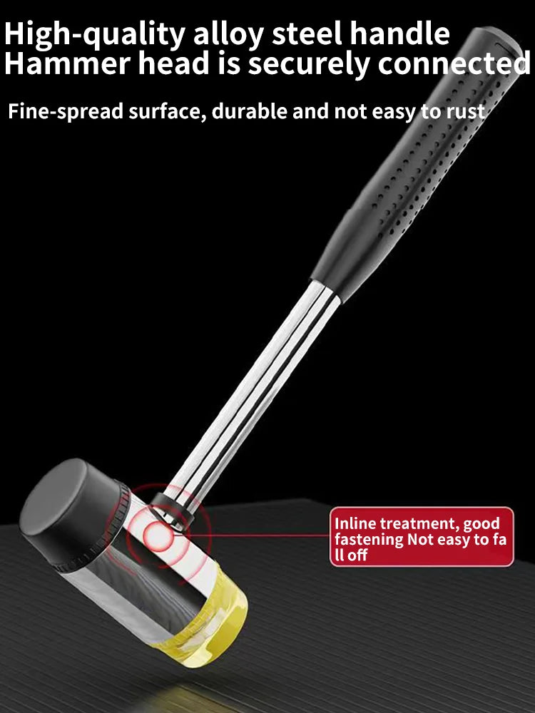 Rubber Mallet, Dual Head Soft Hammer, Insulated Detachable Handle for DIY & Home Tools,20/25/30/35/40mm