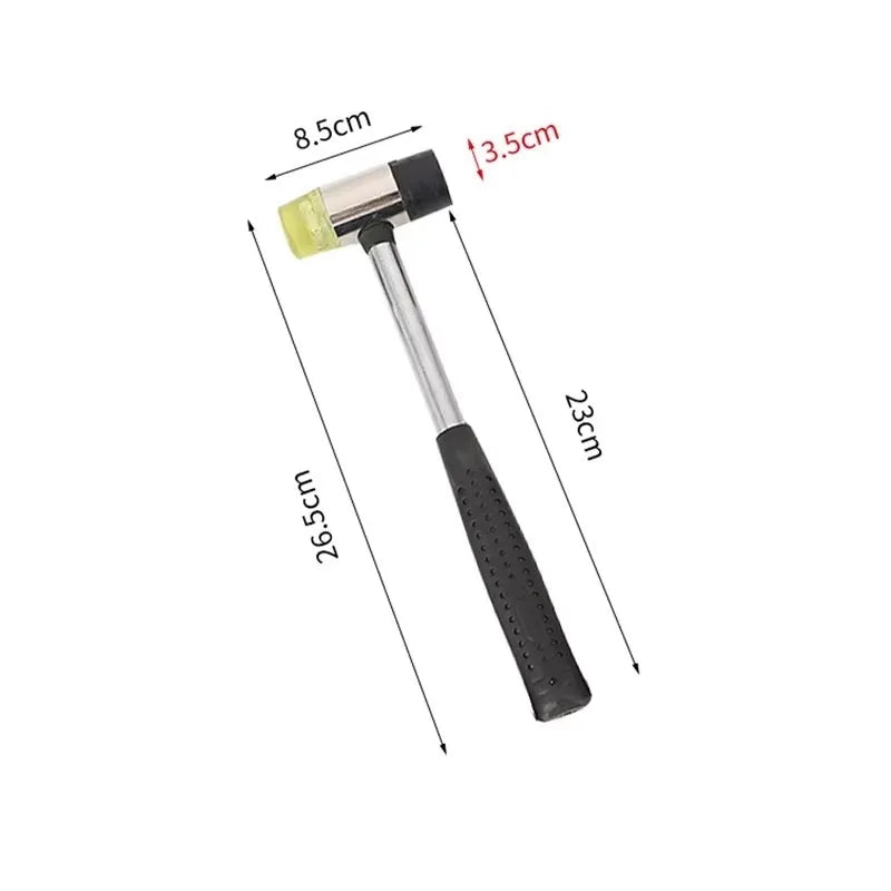 Double-Sided Rubber Mallet – Soft Plastic Hammer for Jewelry, Leather Craft, Woodwork, and Flooring Installation
