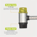 Double-Sided Rubber Mallet – Soft Plastic Hammer for Jewelry, Leather Craft, Woodwork, and Flooring Installation