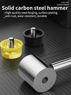 Rubber Mallet, Dual Head Soft Hammer, Insulated Detachable Handle for DIY & Home Tools,20/25/30/35/40mm