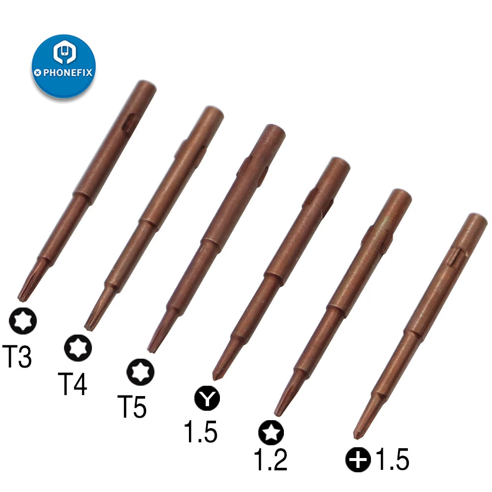 12pcs Screwdriver Bits Precision Screwdriver Set Torx Cross Screw Driver Maintenance Tools for iPhone Cell Phones Open Tool Kit
