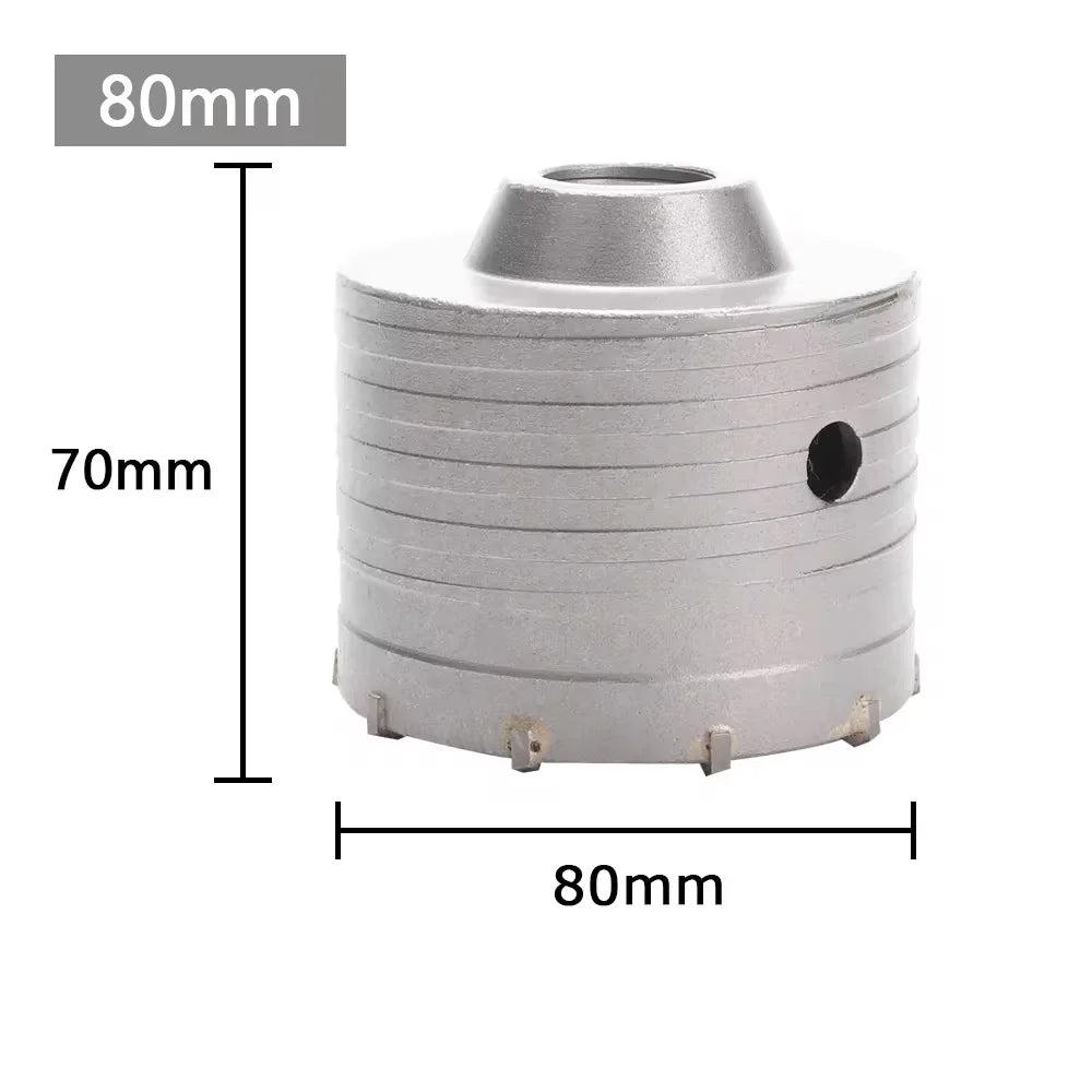 1Pc 30-150mm SDS-Plus Concrete Wall Hole Saw Hammer Drill Bit  with Circular Shaft Cutting Tool Masonry Cement Block