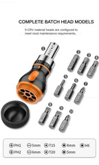 Xiaomi 9 In 1 Adjustable Ratcheting Screwdriver Set Magnetic Nut Driver Tools Multifunctional Electronic Repair Hand Screwdriver