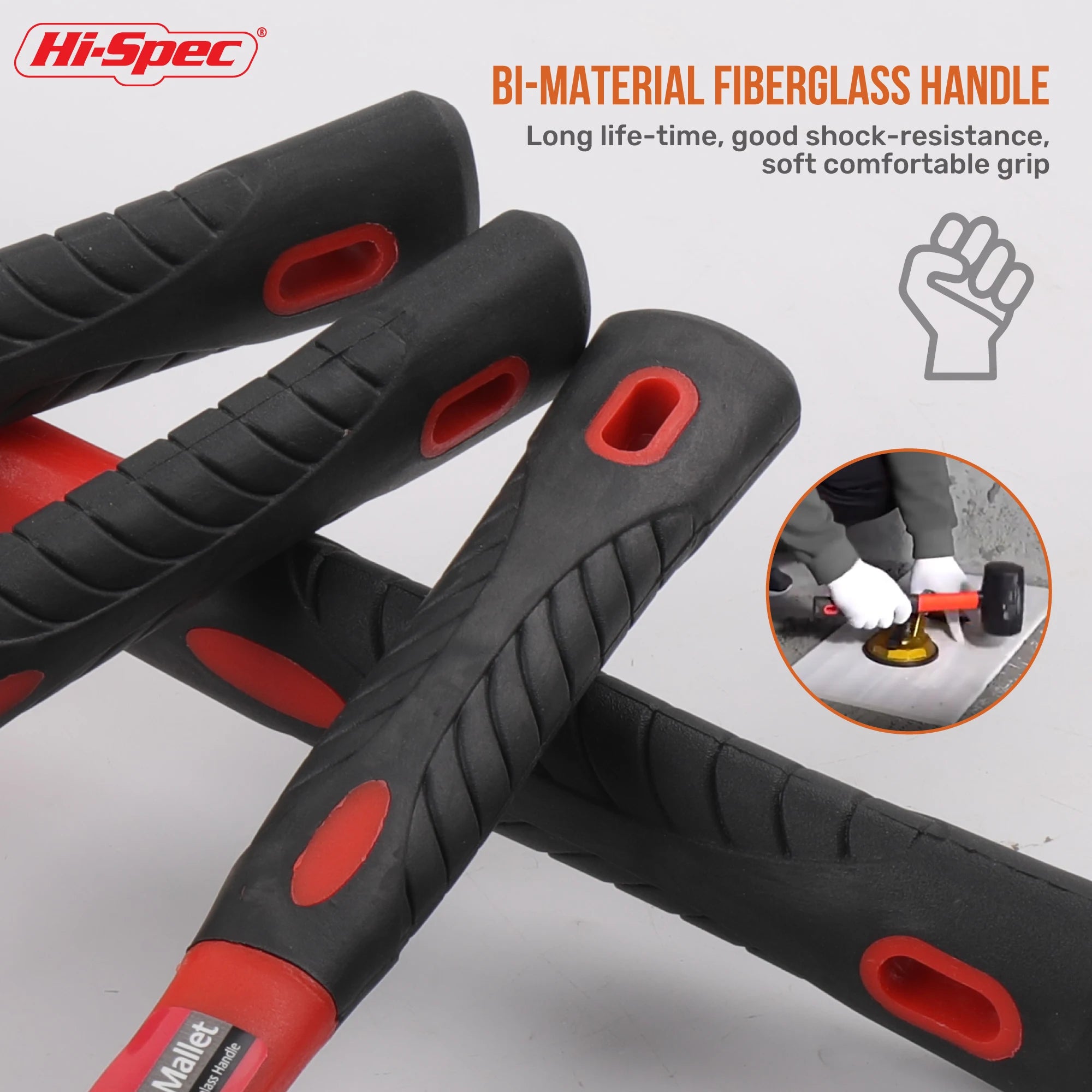 Hi-Spec 1PC Heavy Duty Mallet Rubber Hammer Double Faced Household Mini Hammer Rubber Mallet Hammer Hand Mini Tool 8/12/16/24 Oz