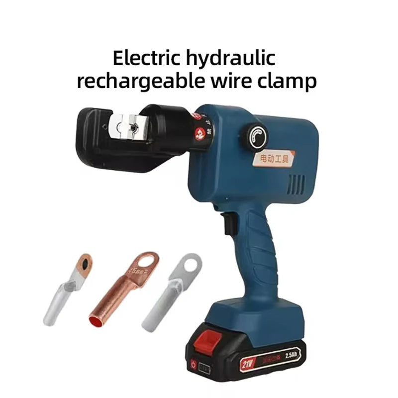 4-70mm Hydraulic Terminal Crimping Tool Electrician Pliers Style, Powered by Lithium-Aluminum Battery