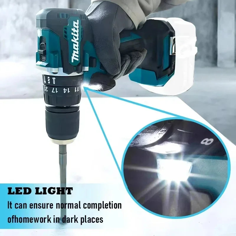 Makita 18V Battery DDF487 10MM Screwdriver Brushless Electric Drill Impact Drill Of Decoration Team Power Tools For Makita