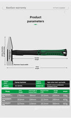 Hardware Tools Building Decoration Flat Head Hammer 200g Plastic Coated Duckbill Hammer 300g Hammer Head 500g Fitter Hammer