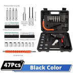 ZSKJ 3.6V Cordless Electric Screwdriver Kit Rechargeable 500mAh Lithium Battery Screwdriver Drill Kit Folding Home Power Tools