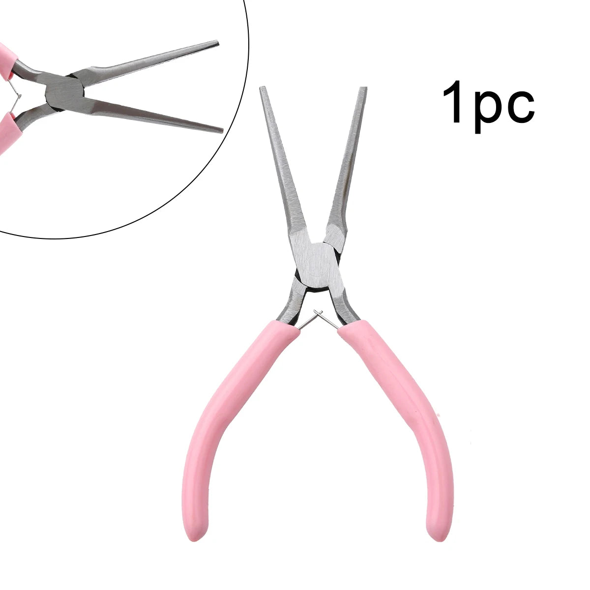 1/5/10pcs Pink Color Handle Anti-slip Splicing and Fixing Jewelry Pliers Tools & Repair Kit, for DIY Jewelery Making