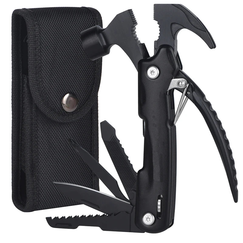 Unique Birthday Gifts for Men, Christmas Gifts, Father's Day Gifts, Camping Gear, 12-in-1 Multi-Functional Tool Hammer.