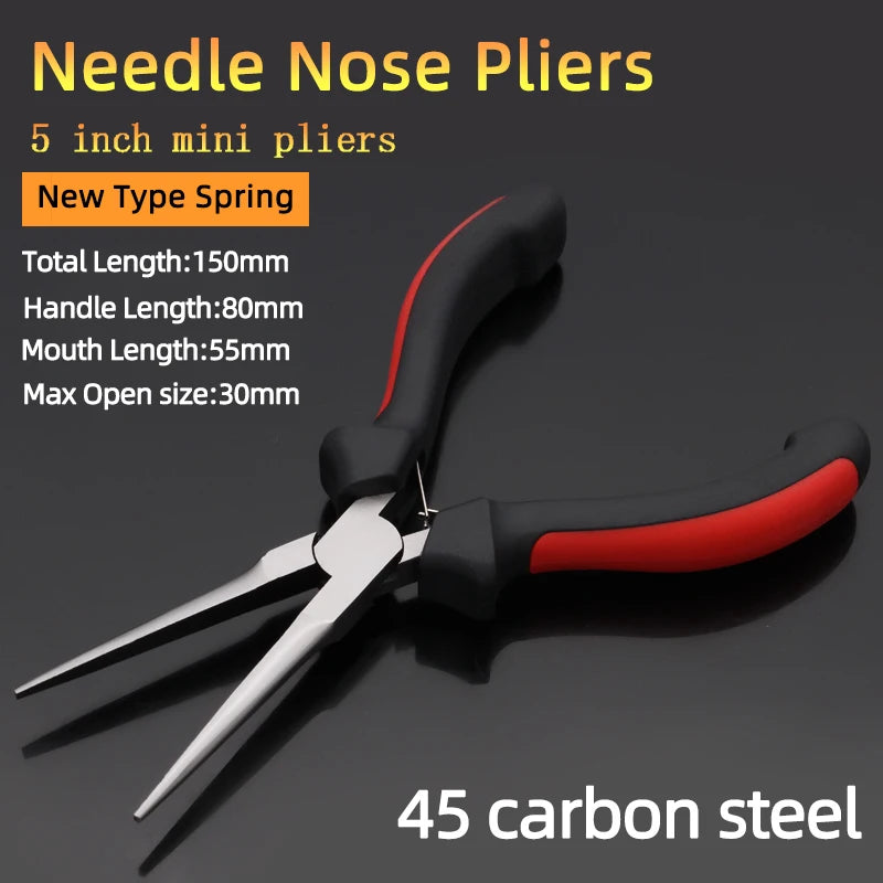 Mini Pliers Diagonal Pliers Wire Round Mouth Bent Long Needle Nose Cutter Handcraft Beading For DIY Small Jewelry Pliers Tools