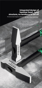 1Pc Flat Head Hammer High-carbon Steel Fitter Hammer 200G/300G/500G Plastic Coated Duckbill Hammer Hardware Tools Building Decor
