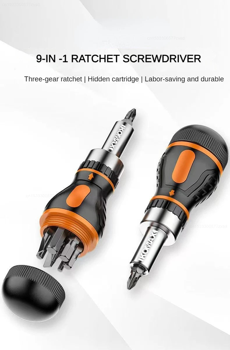 Xiaomi 9 In 1 Adjustable Ratcheting Screwdriver Set Magnetic Nut Driver Tools Multifunctional Electronic Repair Hand Screwdriver