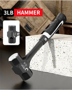 Z50 2LB-3LB Sledge Hammer Heavy Duty One-Piece Forged Steel Brick Drilling Crack Hammers Building Construction Engineer Hammer
