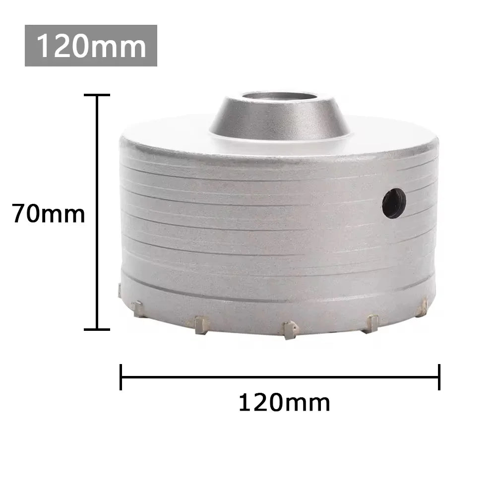 1Pc 30-150mm SDS-Plus Concrete Wall Hole Saw Hammer Drill Bit  with Circular Shaft Cutting Tool Masonry Cement Block