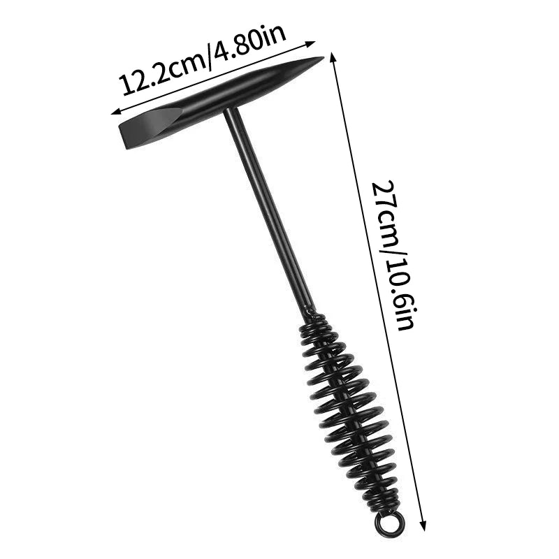 Welding Chipping Hammer - Rust Removal & Slag Cleaning Tool with Spring Handle and Hook for Glass Breaking & Ice Chipping
