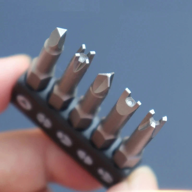 4-7Pcs Special-shaped Screwdriver Set 50mm U Shaped Y Type Triangle Inner Plum Type Cross Three Points Screwdriver Bit Tools