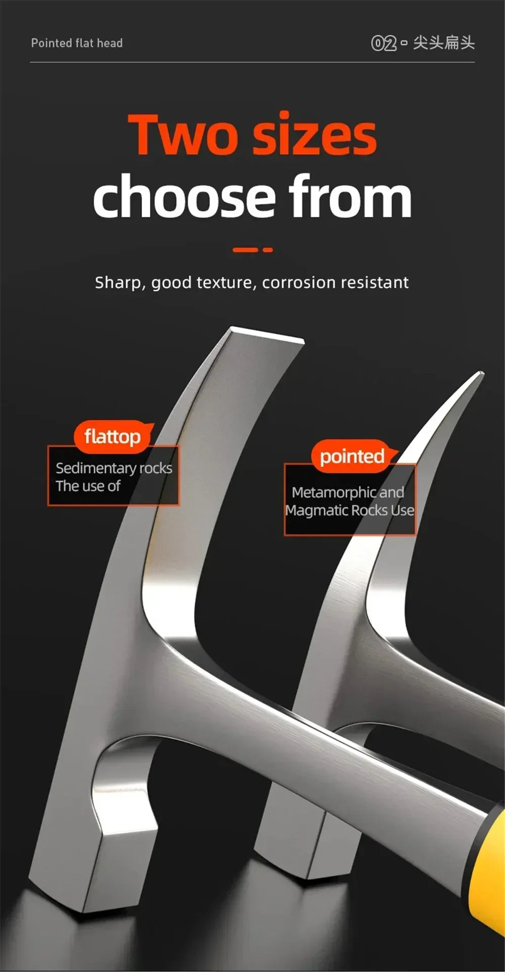 Professional Claw Hammer High Carbon Steel Geological  Hammer Integrated Forging Multifunctional Hardware Tool for Carpenter