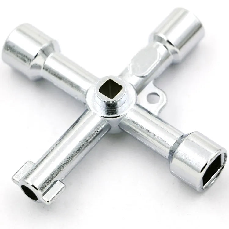 Key Wrench Cross Switch Alloy Universal Square Wrench Tool for Elevator Electrical Cupboard Box Cabinet socket wrench