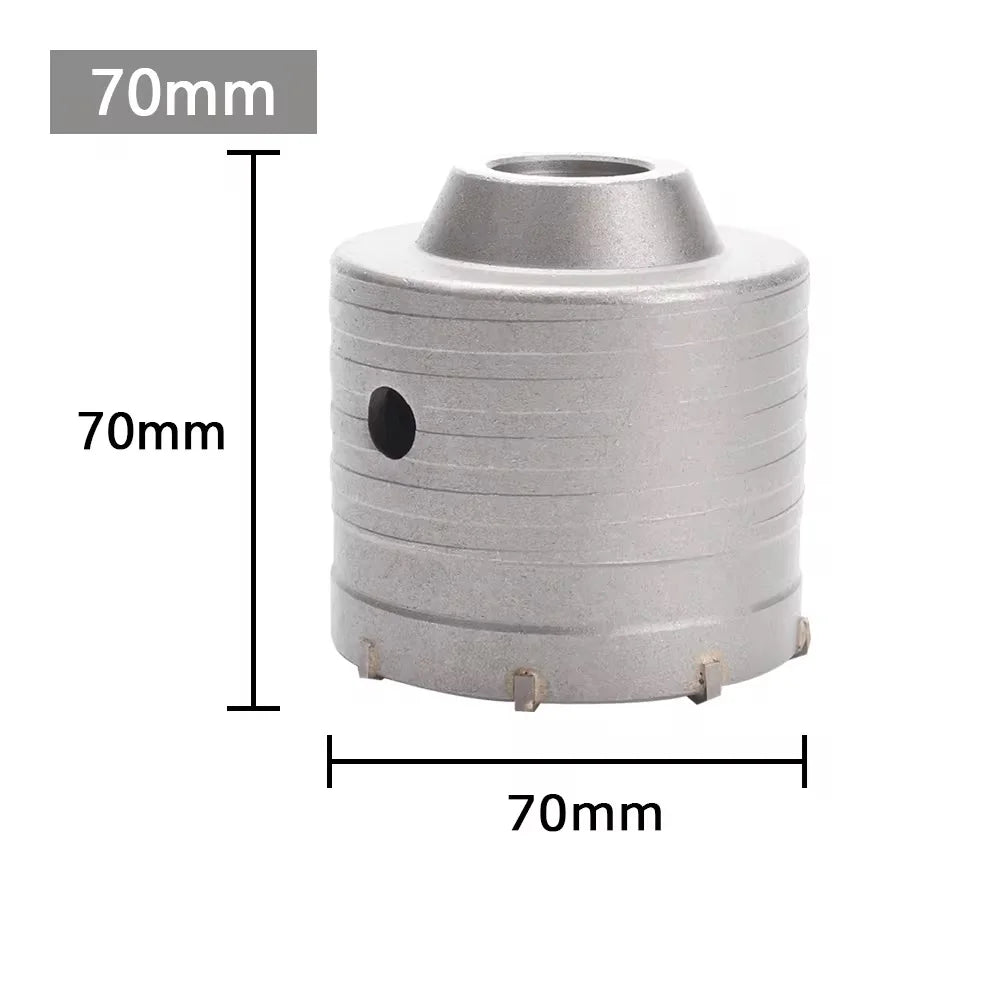 1Pc 30-150mm SDS-Plus Concrete Wall Hole Saw Hammer Drill Bit  with Circular Shaft Cutting Tool Masonry Cement Block