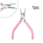 1/5/10pcs Pink Color Handle Anti-slip Splicing and Fixing Jewelry Pliers Tools & Repair Kit, for DIY Jewelery Making