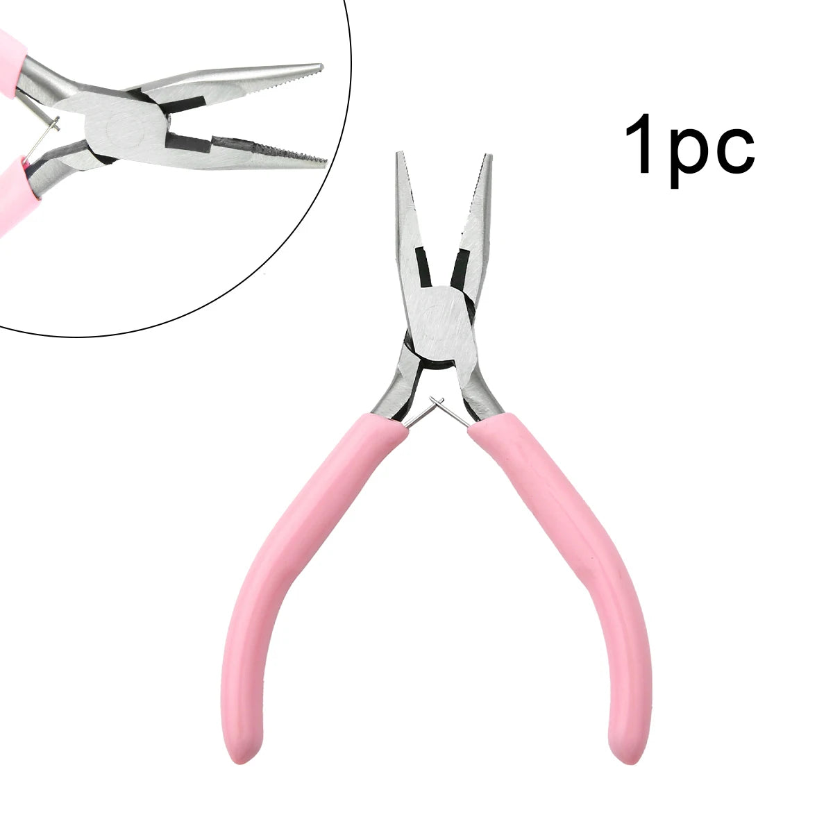 1/5/10pcs Pink Color Handle Anti-slip Splicing and Fixing Jewelry Pliers Tools & Repair Kit, for DIY Jewelery Making
