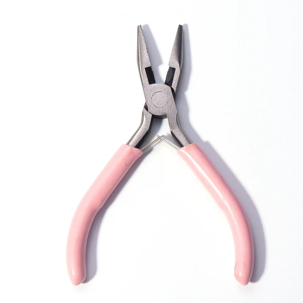 Portable Pink Color Stainless Steel Pliers Tools Round Nose Cutting Wire Pliers For Crafts Beading DIY Jewelry Making Supplies