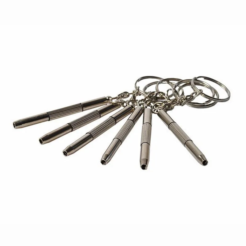 3 In 1 Eyeglass Screwdrivers Repair Kit with Keychain Watch Repair Glasses Screwdriver Recision Screw Driver Tools Accessories
