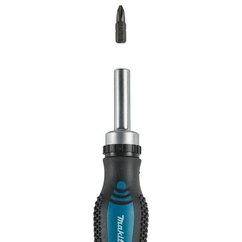 Makita D-58833 Ratchet Magnetic Screwdriver Bit Replaceable Positive Negative Non-slip Multifunctional Easy Carry Hand Tools