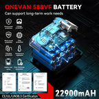ONEVAN 13MM 650N.M Brushless Electric Impact Drill 20+3 Torque Electric Hammer Drill Power Tool For Makita 18V Battery Pin