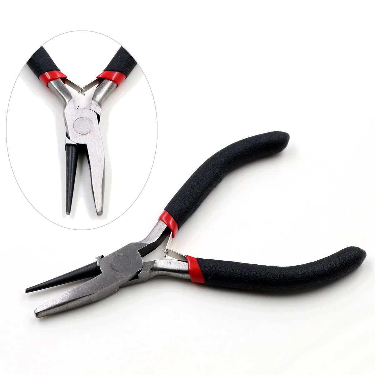 1 Piece Stainless Steel Needle Nose Pliers Jewelry Making Hand Tool Black 12.5cm