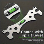 Multifunctional Stainless Steel Bathroom Wrench Tool Shower Installation Hexagonal Level Faucet  Angle Ruler Distance  Measuring