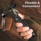 "Portable Multi-Functional Camping Emergency Hammer Tool - Compact, Durable Window Breaker for Outdoor Emergencies, Maintenance,
