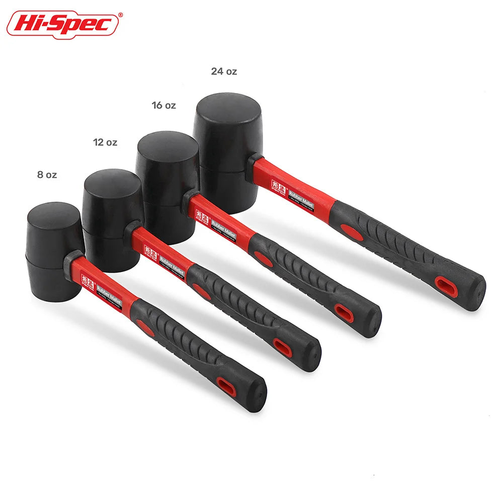 Hi-Spec 1PC Heavy Duty Mallet Rubber Hammer Double Faced Household Mini Hammer Rubber Mallet Hammer Hand Mini Tool 8/12/16/24 Oz