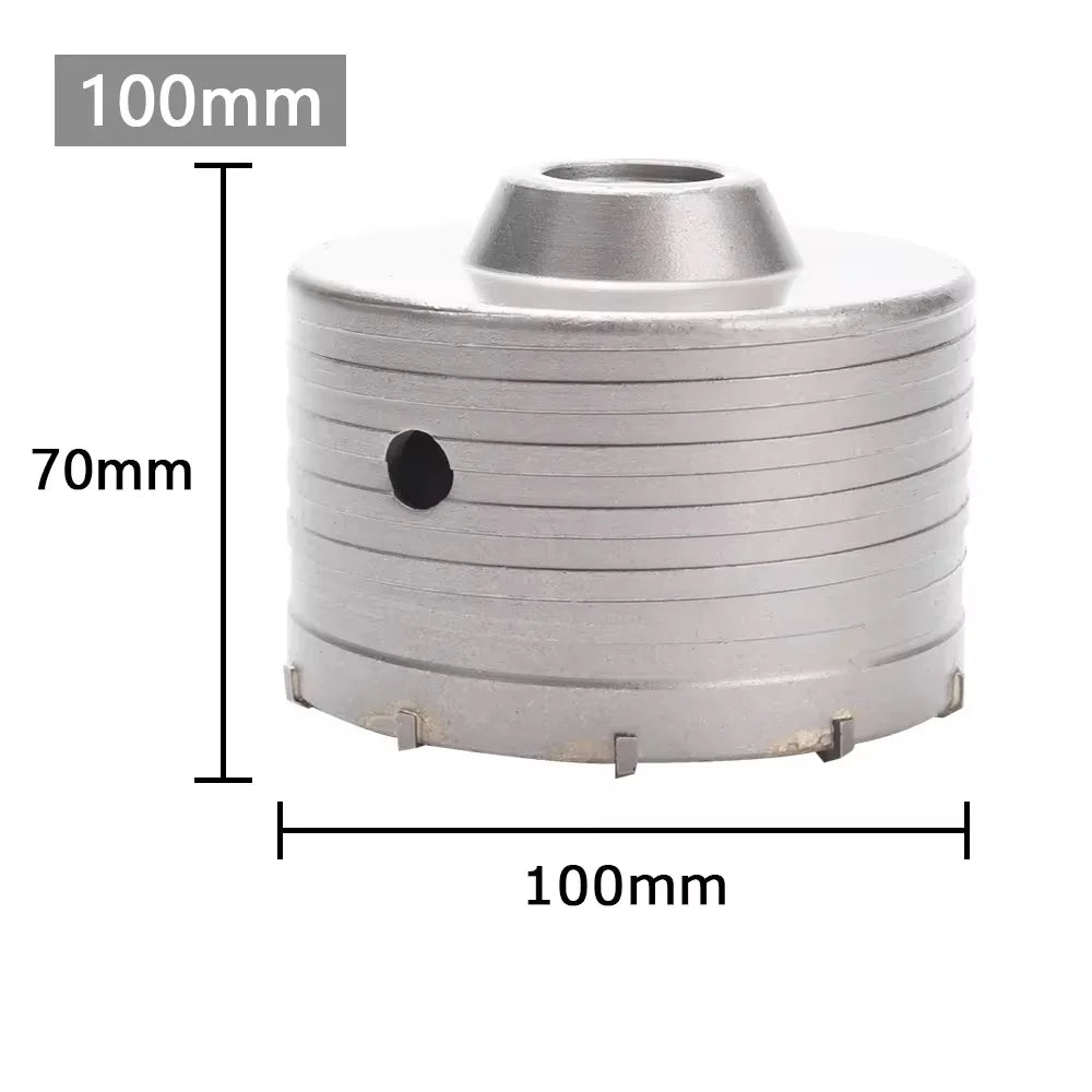 1Pc 30-150mm SDS-Plus Concrete Wall Hole Saw Hammer Drill Bit  with Circular Shaft Cutting Tool Masonry Cement Block