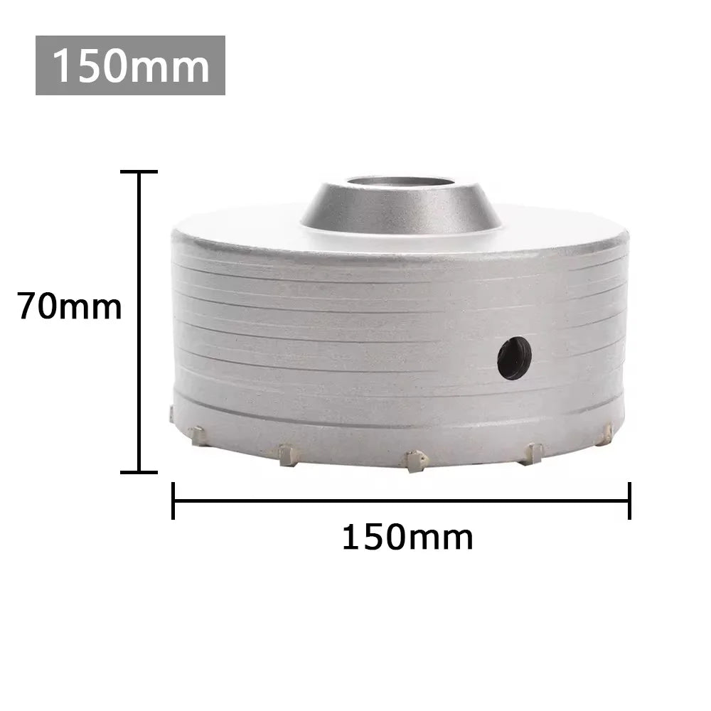 1Pc 30-150mm SDS-Plus Concrete Wall Hole Saw Hammer Drill Bit  with Circular Shaft Cutting Tool Masonry Cement Block