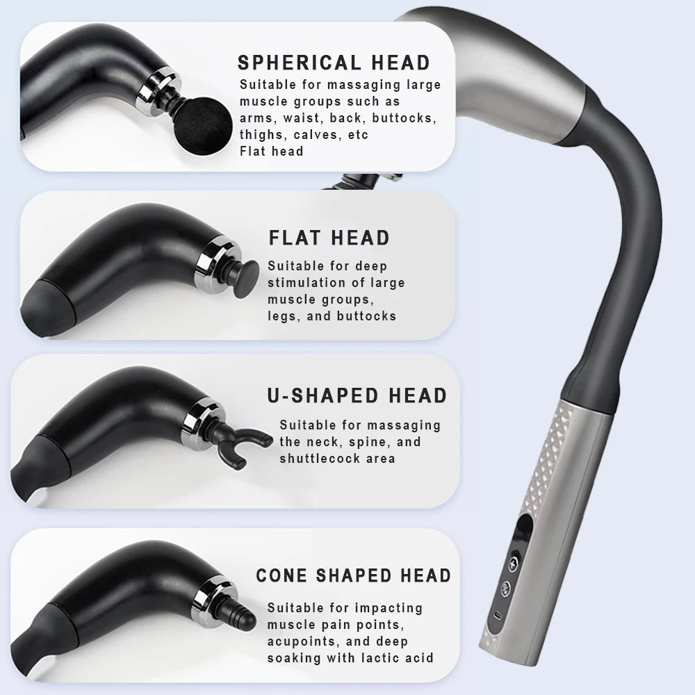 2025 Smart Fascia Gun Electric Massager Massage Hammer Electric Fascia Gun Home Handheld Hammer Back Artifact Christmas Gift