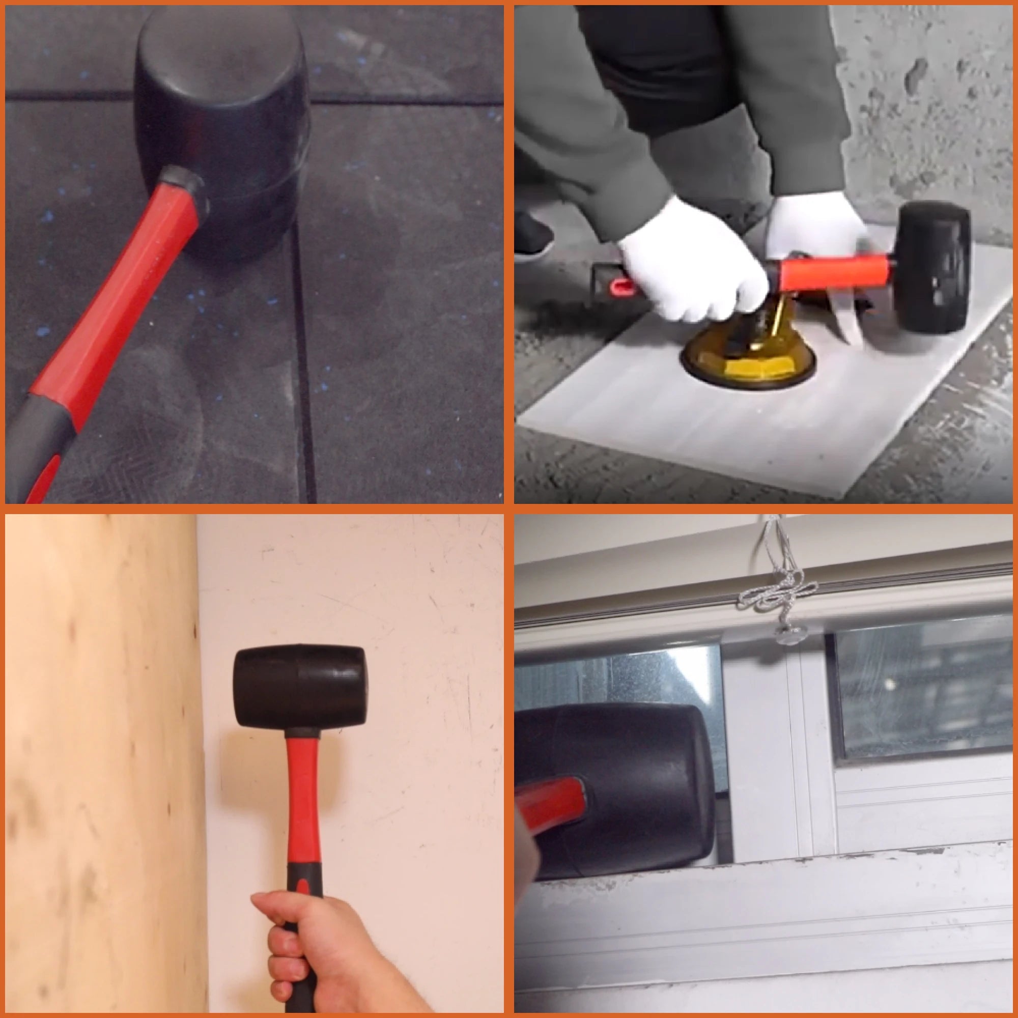 Hi-Spec 1PC Heavy Duty Mallet Rubber Hammer Double Faced Household Mini Hammer Rubber Mallet Hammer Hand Mini Tool 8/12/16/24 Oz