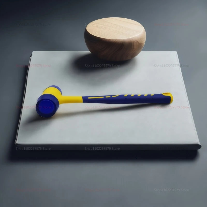Double Headed Installation Hammer 25-45mm Rubber Handle Detachable Insulated Rubber Mallet for Electrical and Construction Work