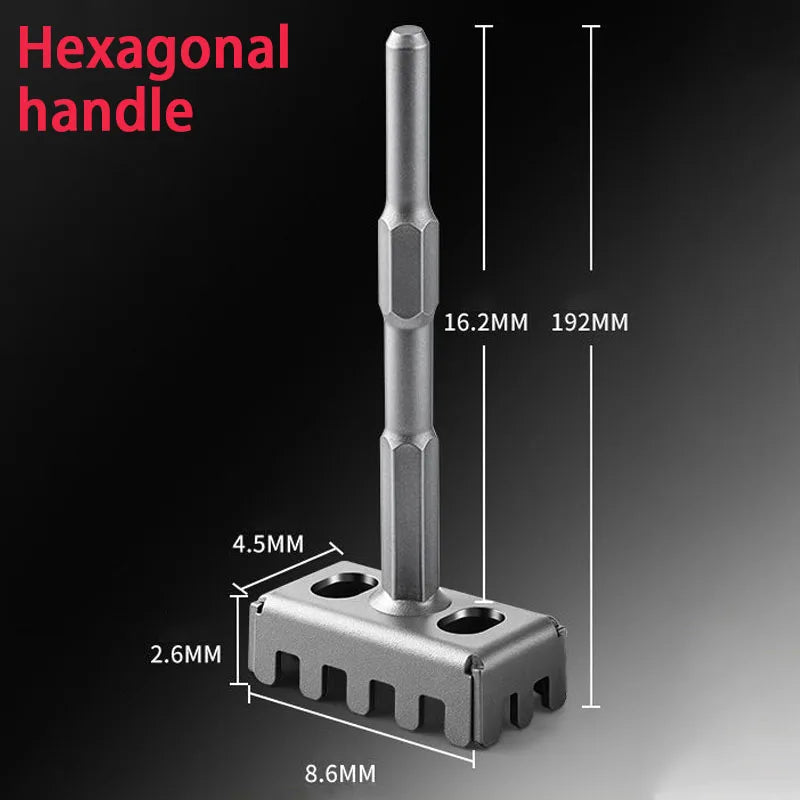 86 hole opener, wire box slotter, electric hammer, square handle, fast square and hard water electrician essential