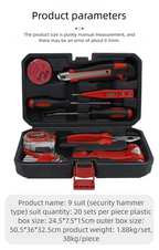 ZTEN New Multi-functional Hardware Toolbox Repair And Installation Hardware Tool Set With Safety Hammer Sheep Horn Hammer